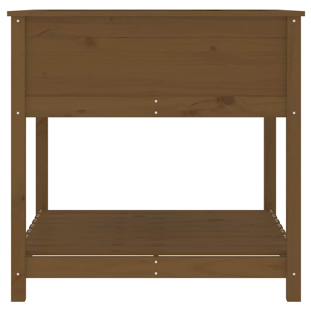 Fioriera con Mensola Ambra 82,5x82,5x81 cm Legno Massello Pino