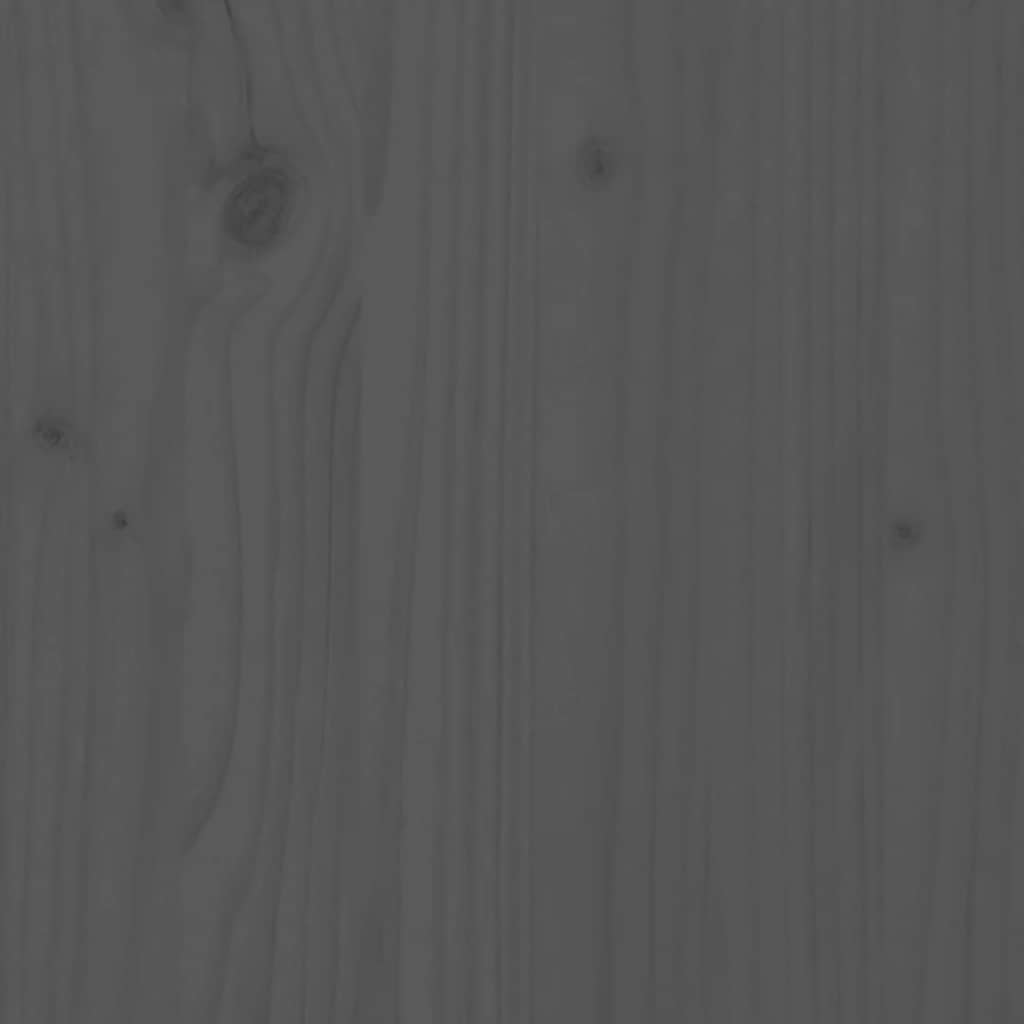 Fioriera Mensola Grigia 111,5x111,5x81cm Legno Massello di Pino