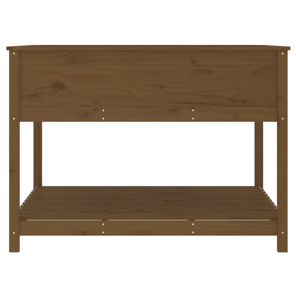 Fioriera con Mensola Ambra 111,5x111,5x81cm Legno Massello Pino
