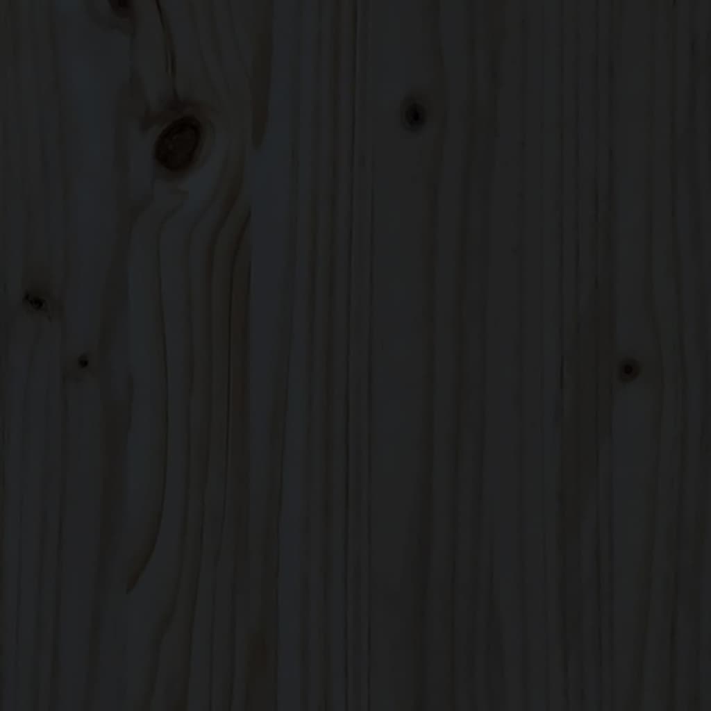 Compostiera Nera 63,5x63,5x77,5 cm in Legno Massello di Pino