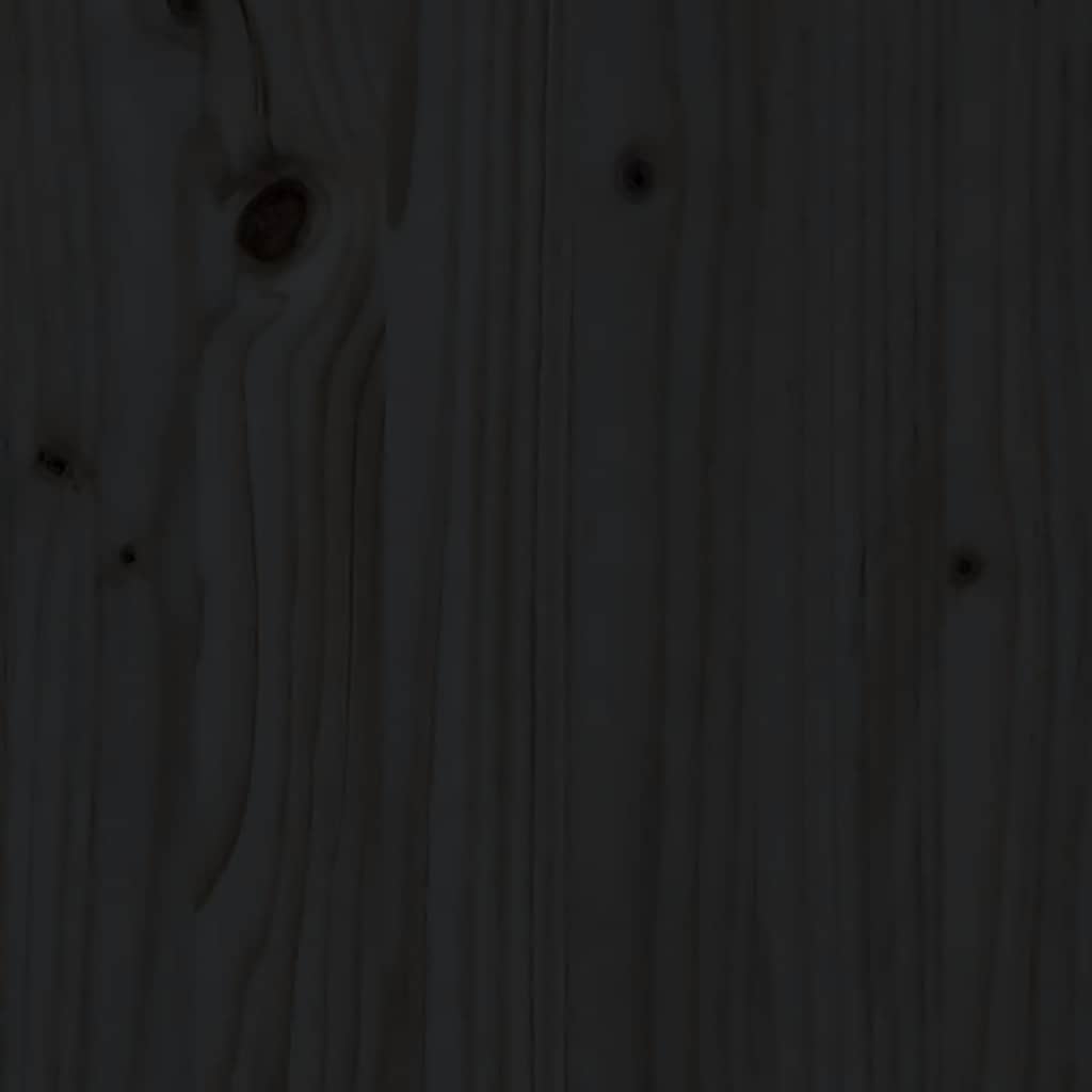 Compostiera Nera 82,5x82,5x99,5 cm in Legno Massello di Pino