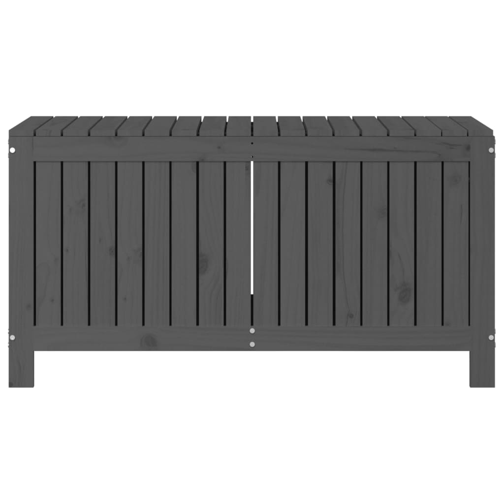 Contenitore da Giardino Grigio 115x49x60 cm Legno Massello Pino
