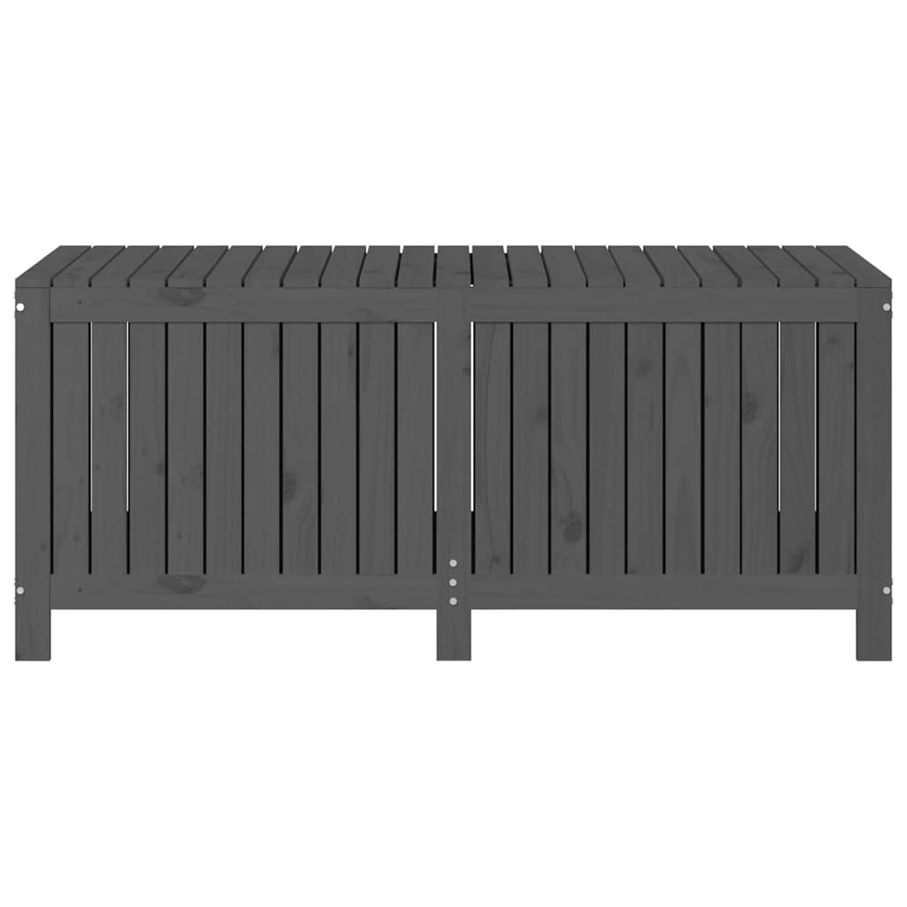 Contenitore da Giardino Grigio 147x68x64 cm Legno Massello Pino
