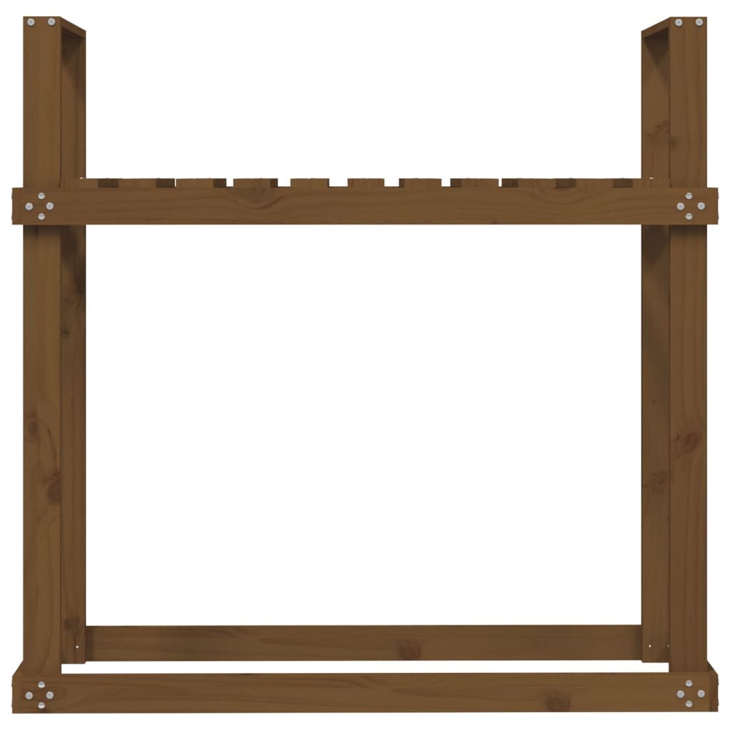 Portalegna Ambra 110x35x108,5 cm in Legno Massello di Pino