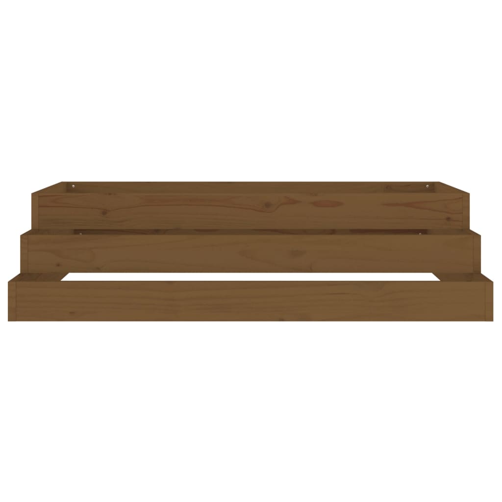 Fioriera Marrone Ambra 110x110x27 cm in Legno Massello di Pino
