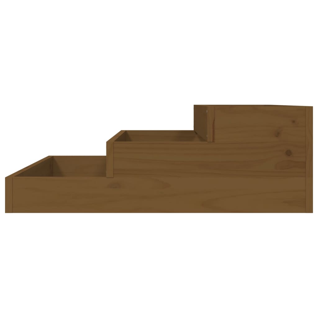 Fioriera Marrone Ambra 78x78x27 cm in Legno Massello di Pino