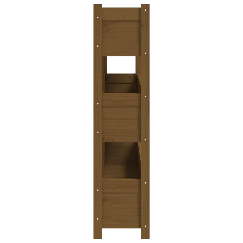 Fioriera Marrone Ambra 112x25x104,5cm in Legno Massello di Pino