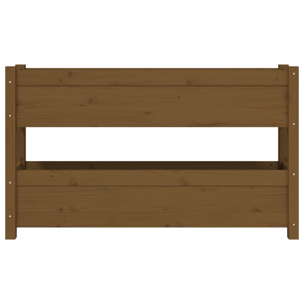Fioriera Marrone Ambra 112x25x66 cm in Legno Massello di Pino