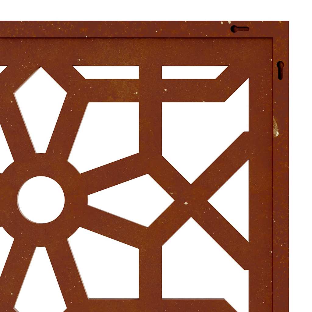 Decorazione Muro da Giardino 105x55 cm Moresco Acciaio Corten