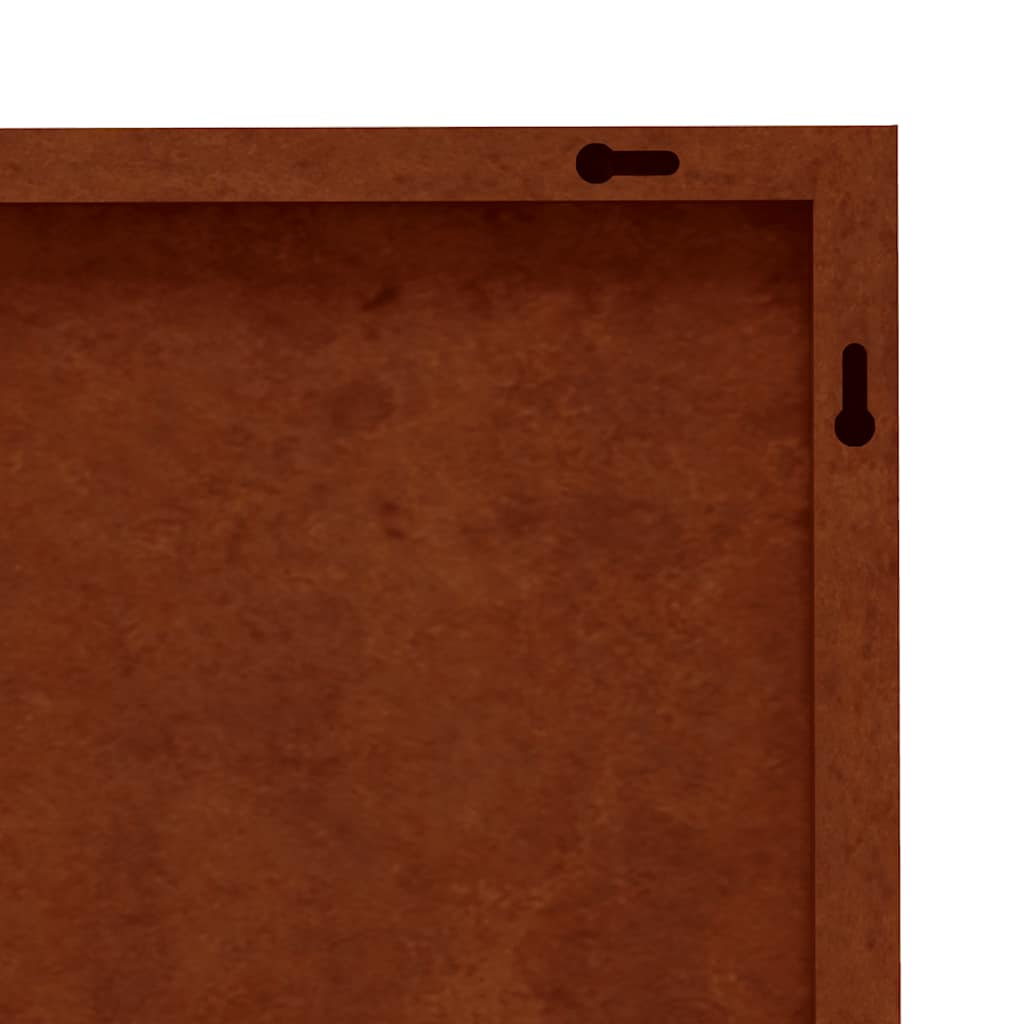 Decorazioni Muro Giardino 3 pz 55x55 cm Erba in Acciaio Corten