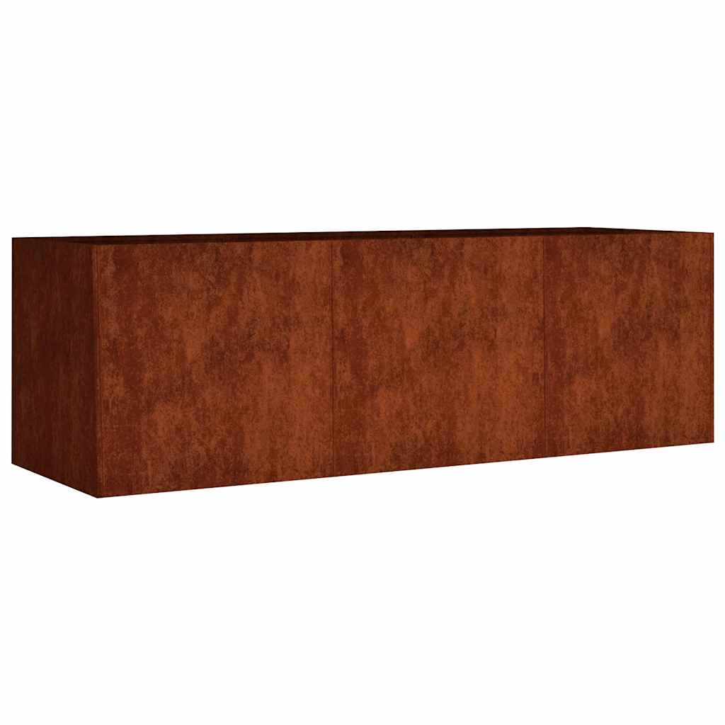 Fioriera Rialzata da Giardino 120x40x40 cm in Acciaio Corten