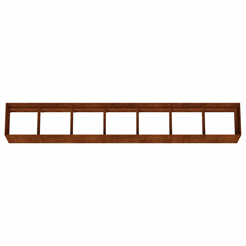 Fioriera Rialzata da Giardino 280x40x40 cm in Acciaio Corten