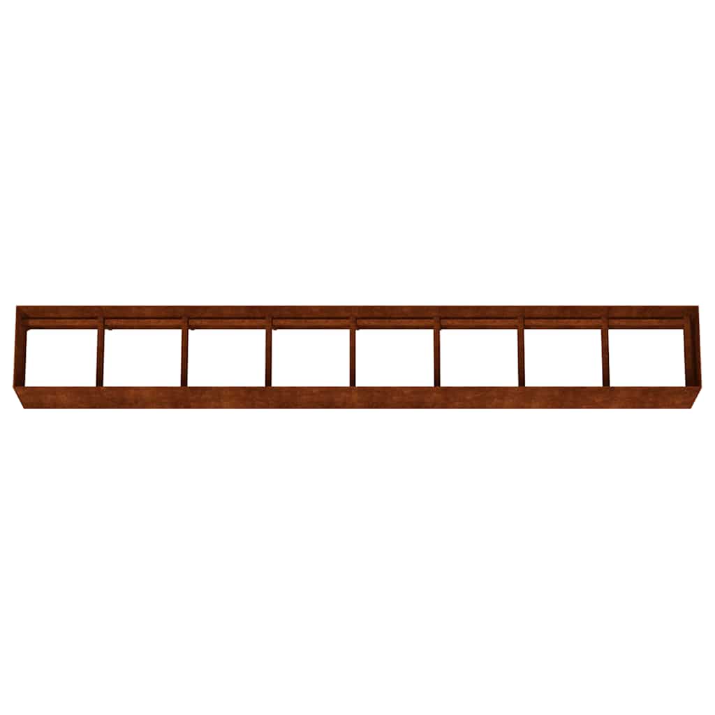 Fioriera Rialzata da Giardino 360x40x40 cm in Acciaio Corten