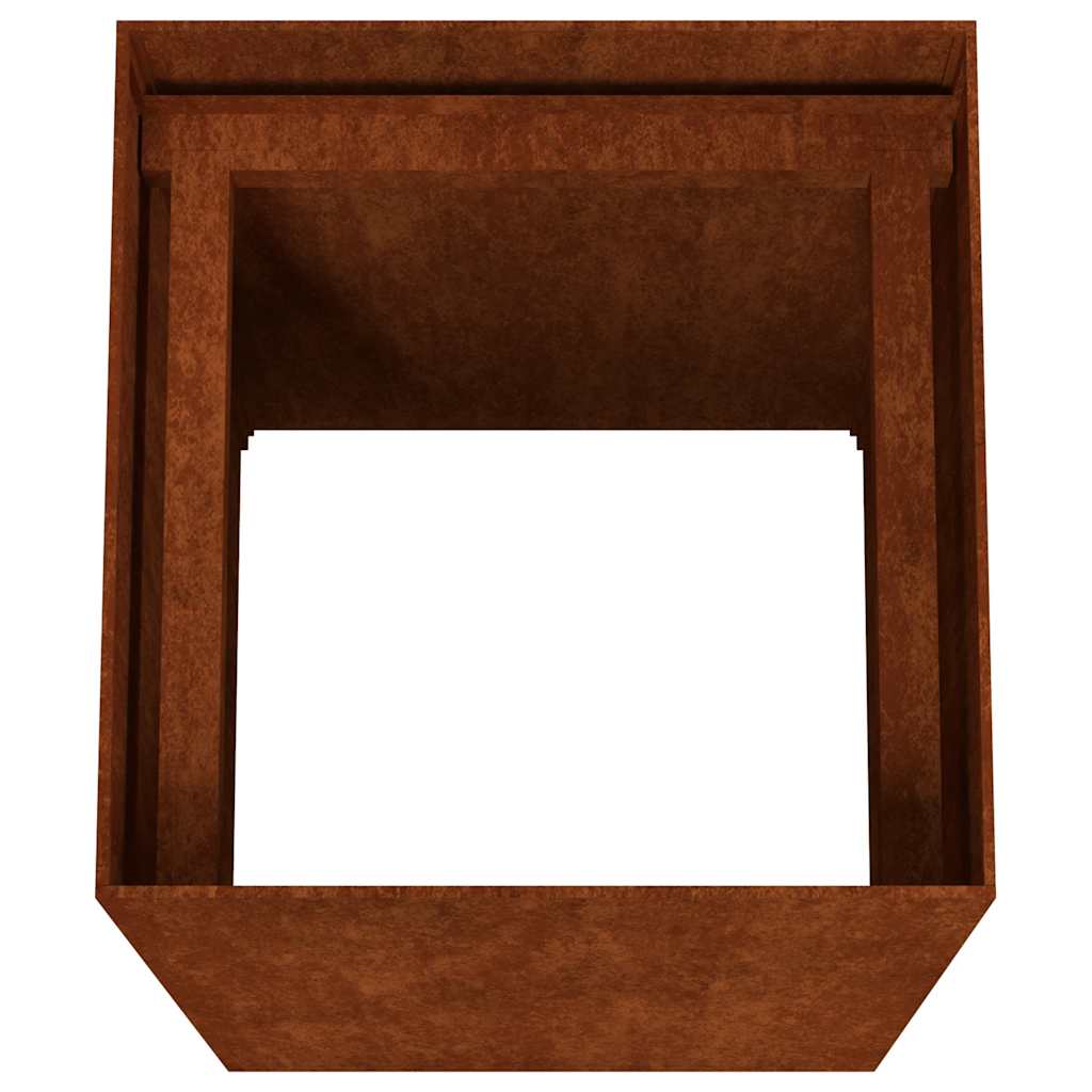 Fioriera 40x40x80 cm in Acciaio Corten