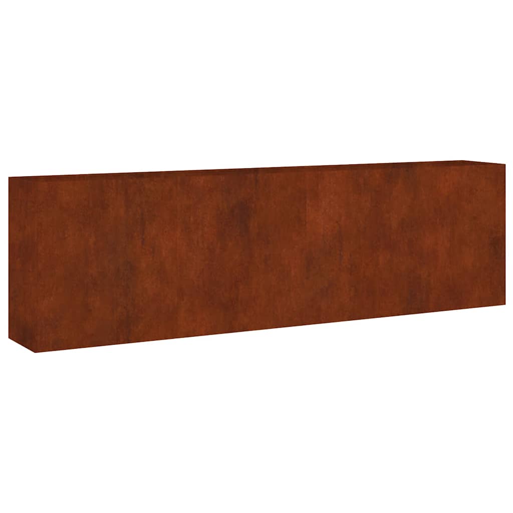 Fioriera Rialzata da Giardino 280x40x80 cm in Acciaio Corten
