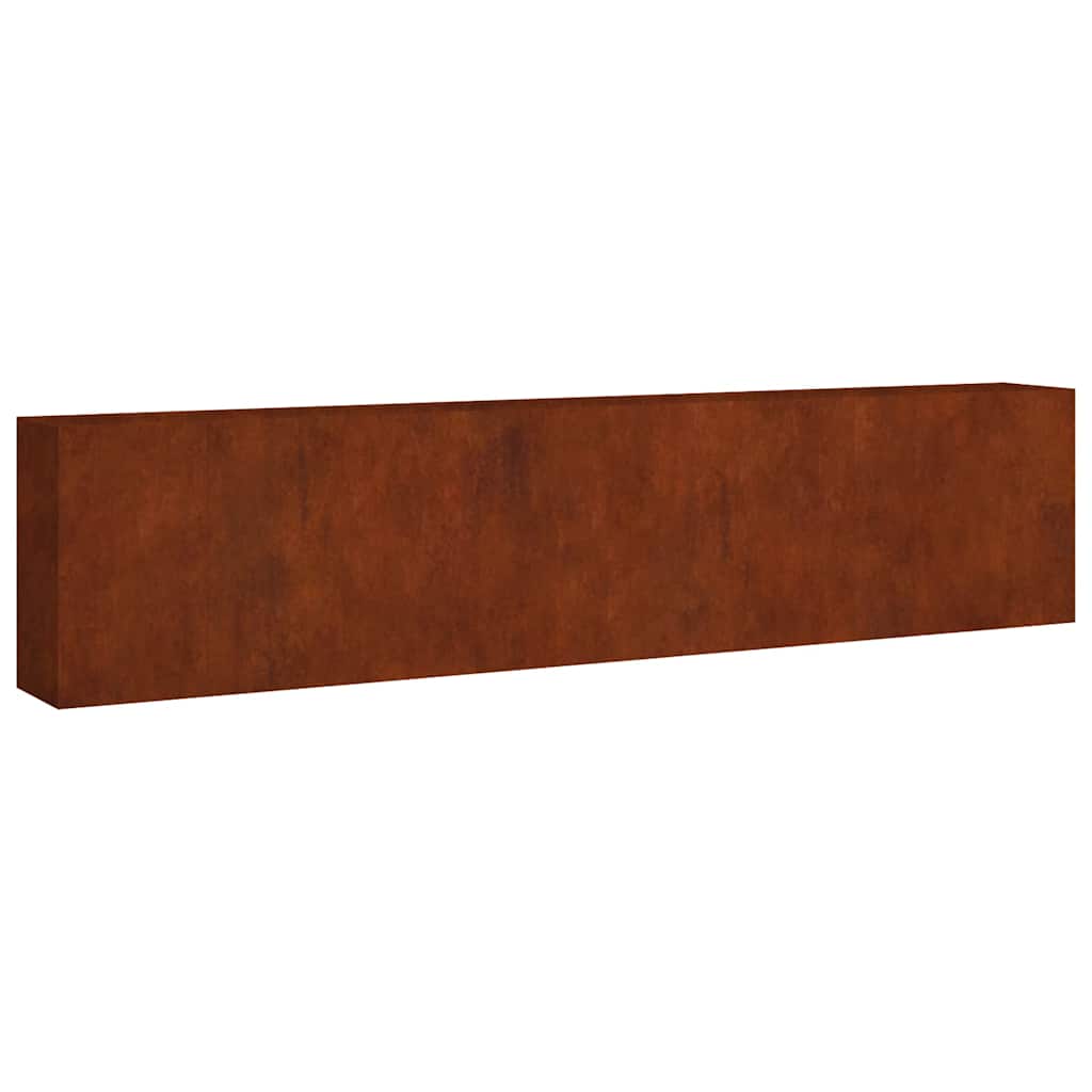 Fioriera Rialzata da Giardino 360x40x80 cm in Acciaio Corten