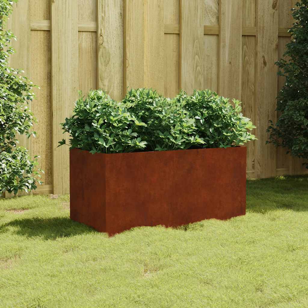 Fioriera 80x40x40 cm in Acciaio Corten