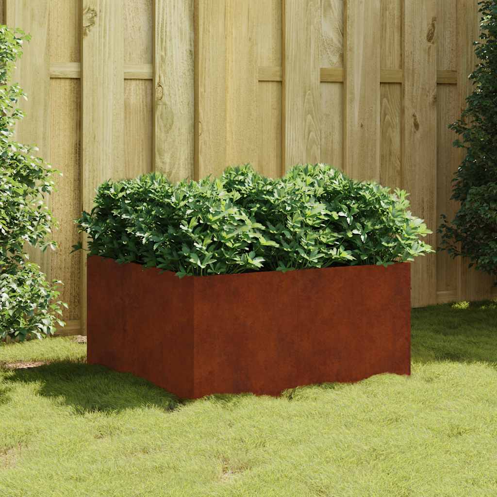 Fioriera 80x80x40 cm in Acciaio Corten