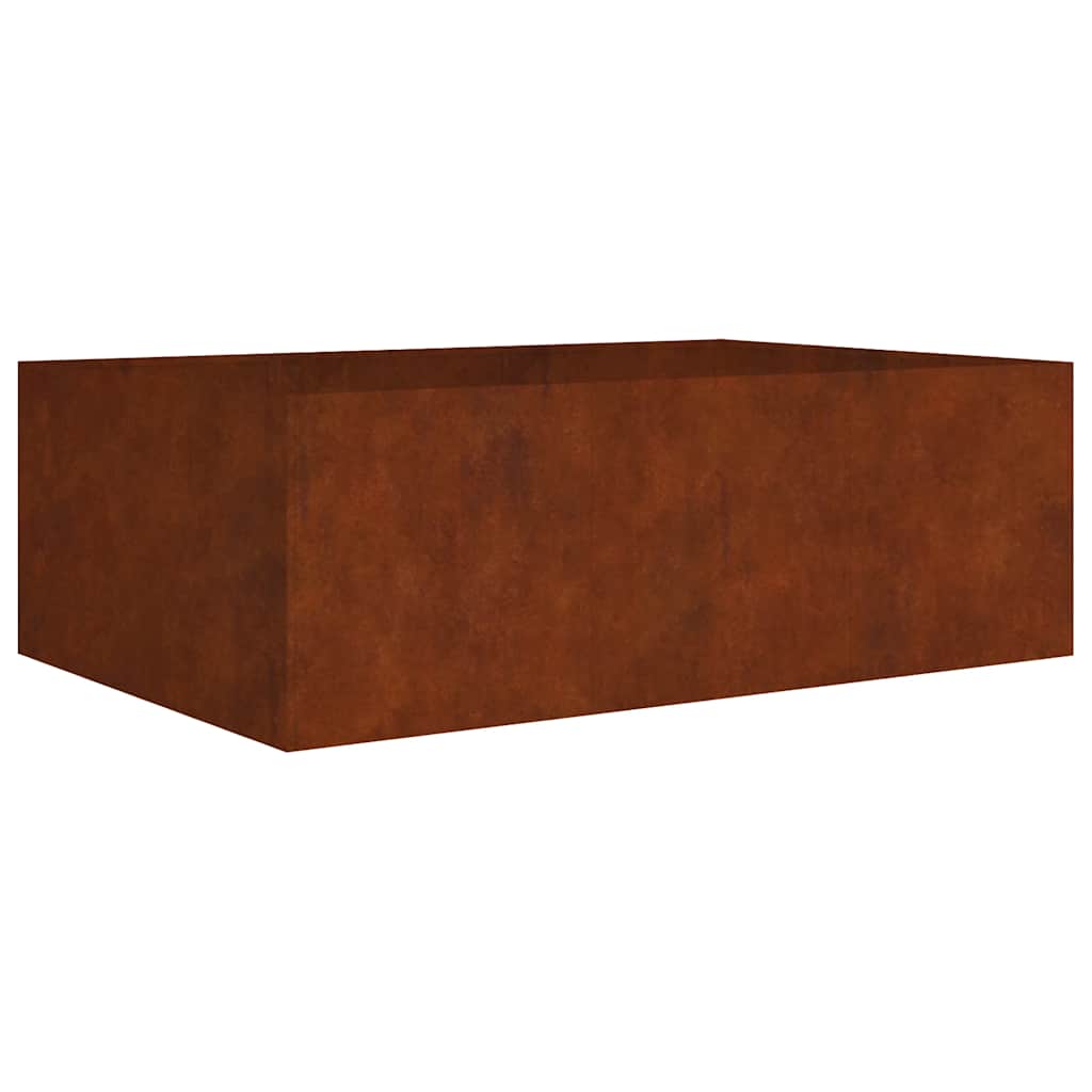 Fioriera Rialzata da Giardino 120x80x40 cm in Acciaio Corten