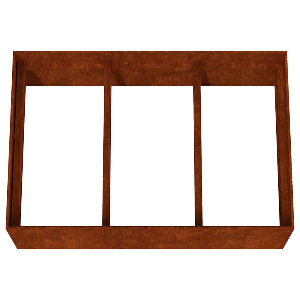 Fioriera Rialzata da Giardino 120x80x40 cm in Acciaio Corten