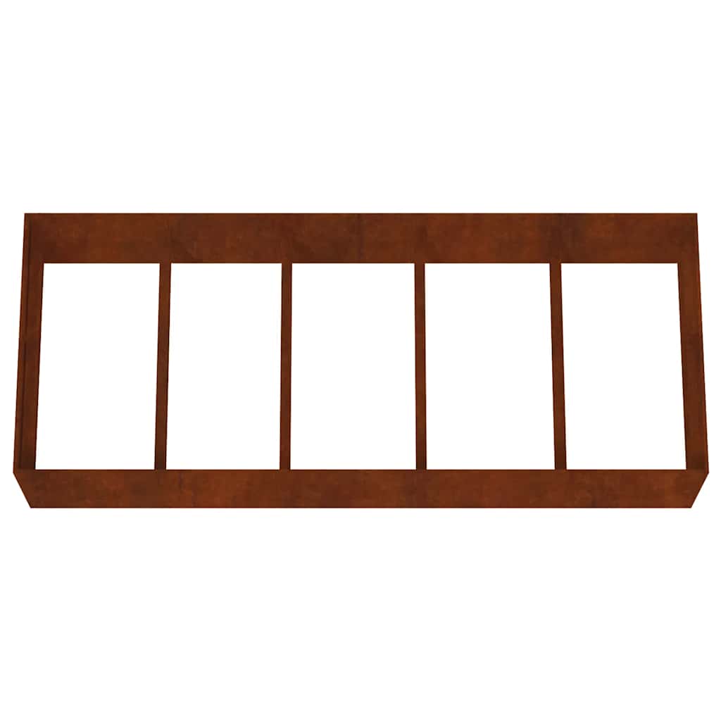 Fioriera Rialzata da Giardino 200x80x40 cm in Acciaio Corten