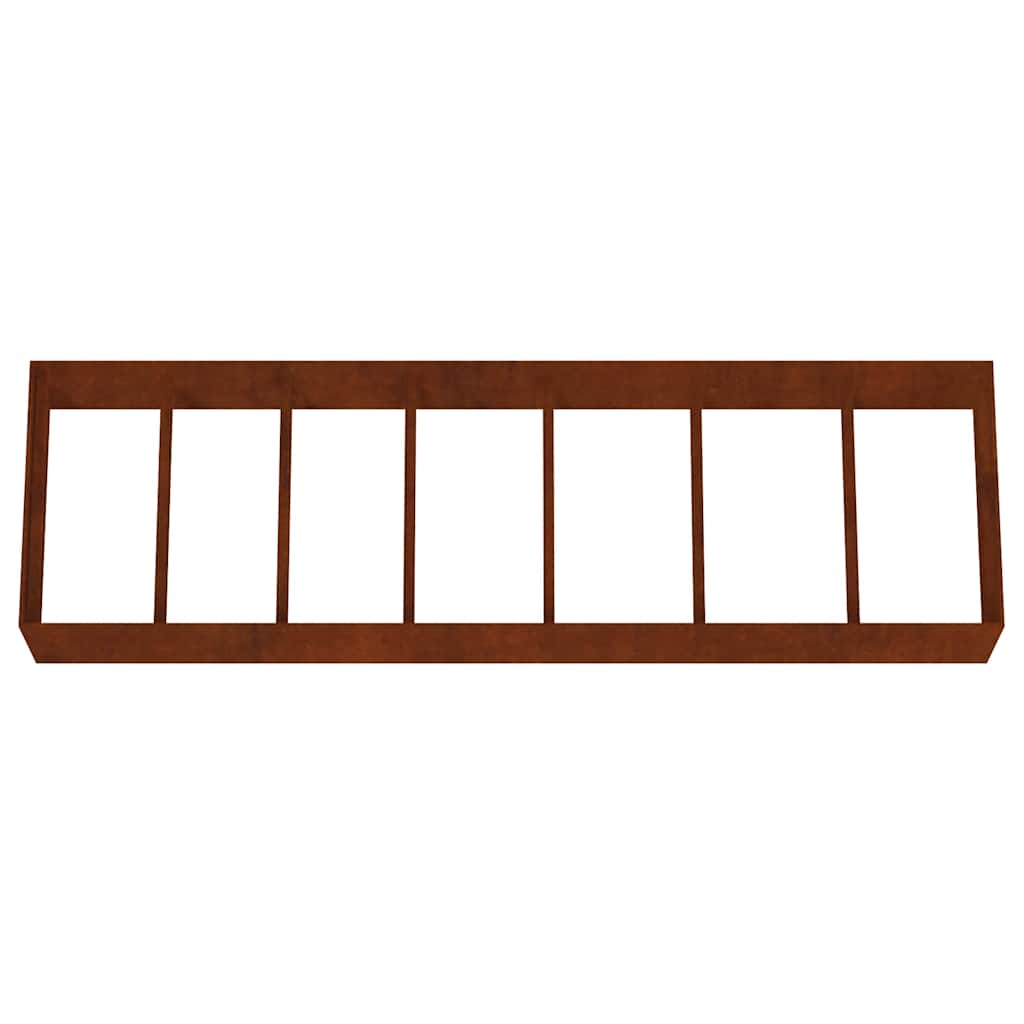 Fioriera Rialzata da Giardino 280x80x40 cm in Acciaio Corten