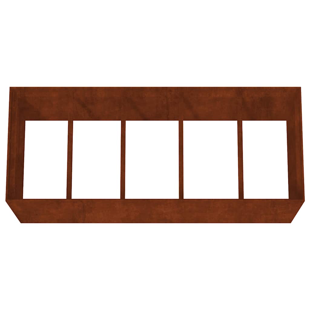Fioriera Rialzata da Giardino 200x80x80 cm in Acciaio Corten