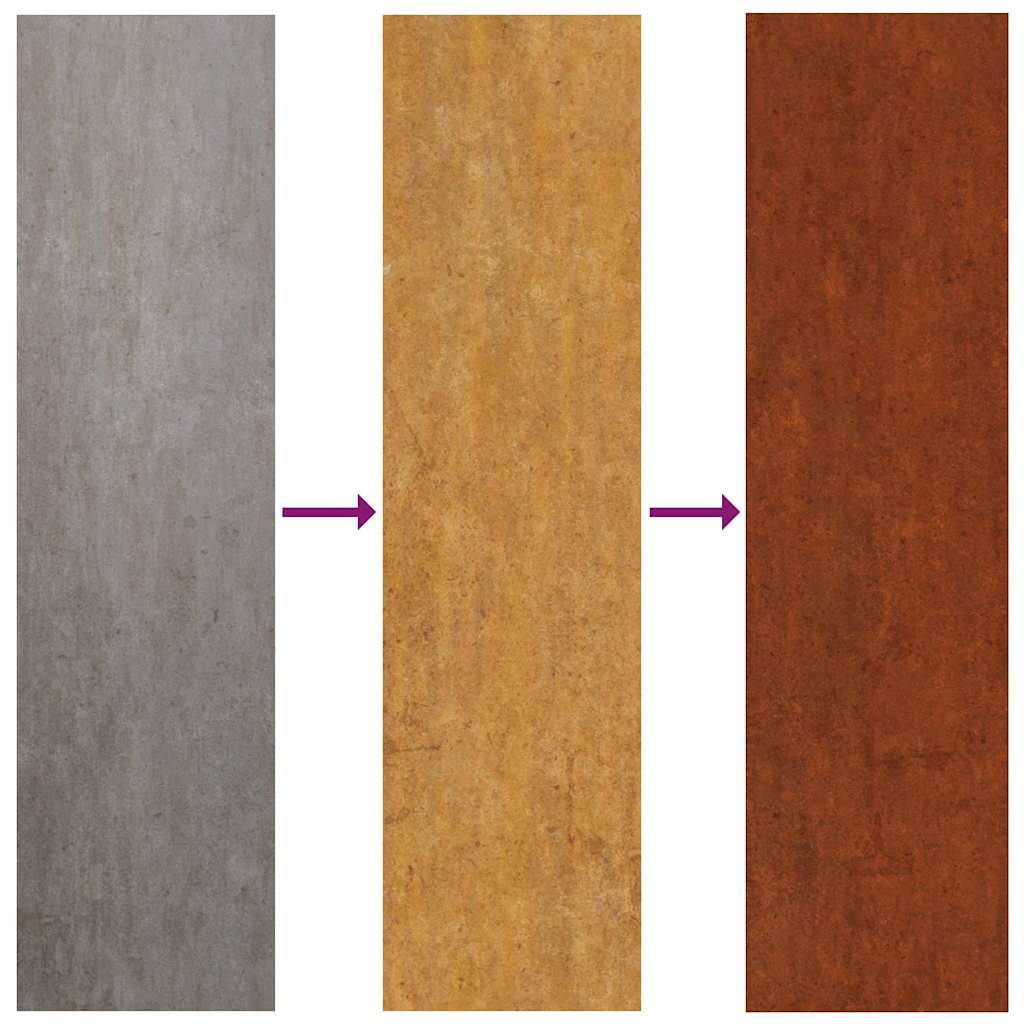 Fioriera Rialzata da Giardino 200x80x80 cm in Acciaio Corten