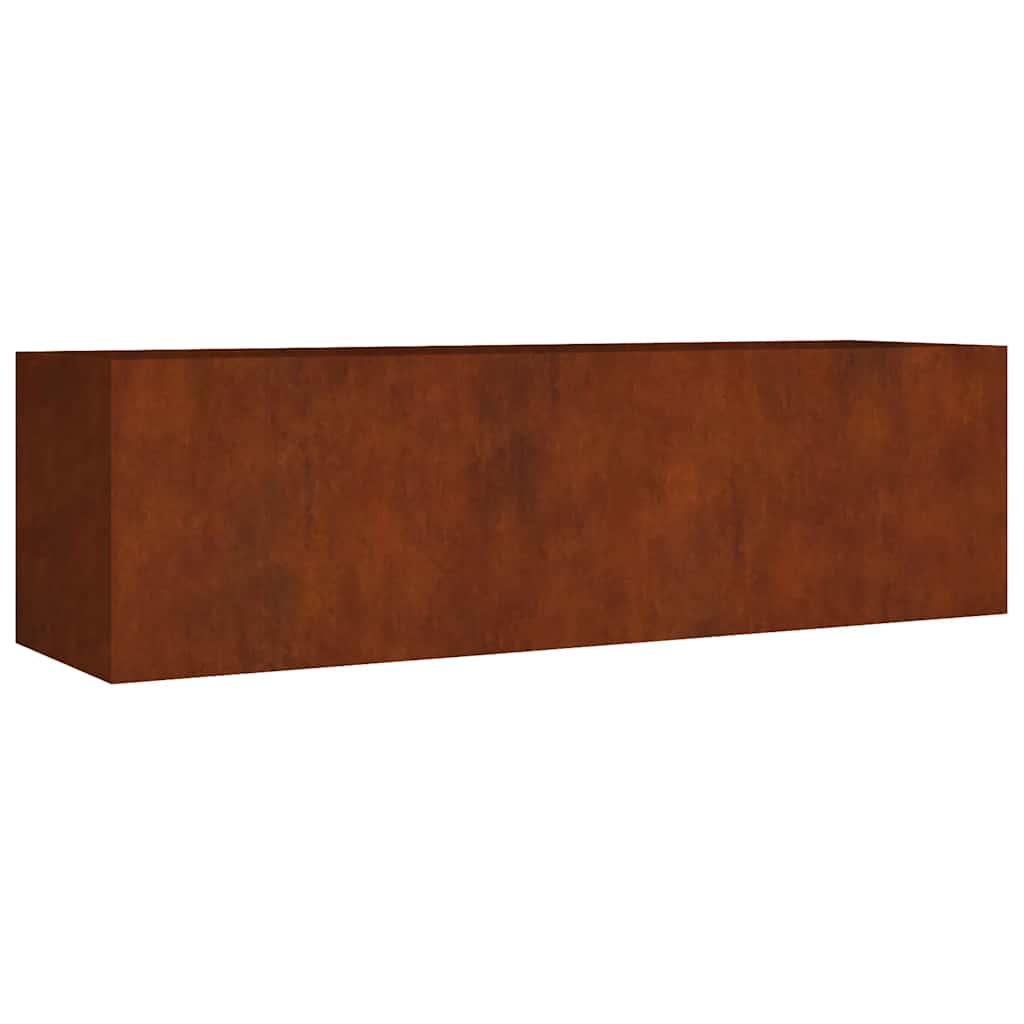 Fioriera Rialzata da Giardino 280x80x80 cm in Acciaio Corten