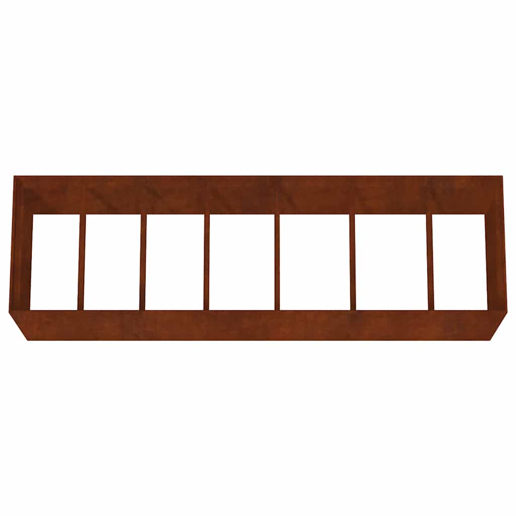 Fioriera Rialzata da Giardino 280x80x80 cm in Acciaio Corten