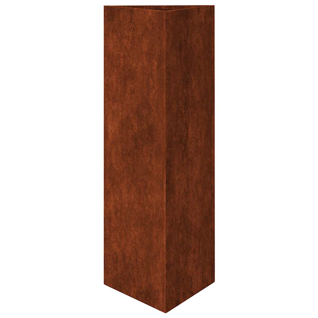 Fioriera da Giardino 30x26x75 cm in Acciaio Corten
