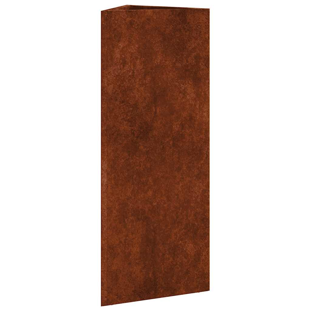 Fioriera da Giardino 30x26x75 cm in Acciaio Corten