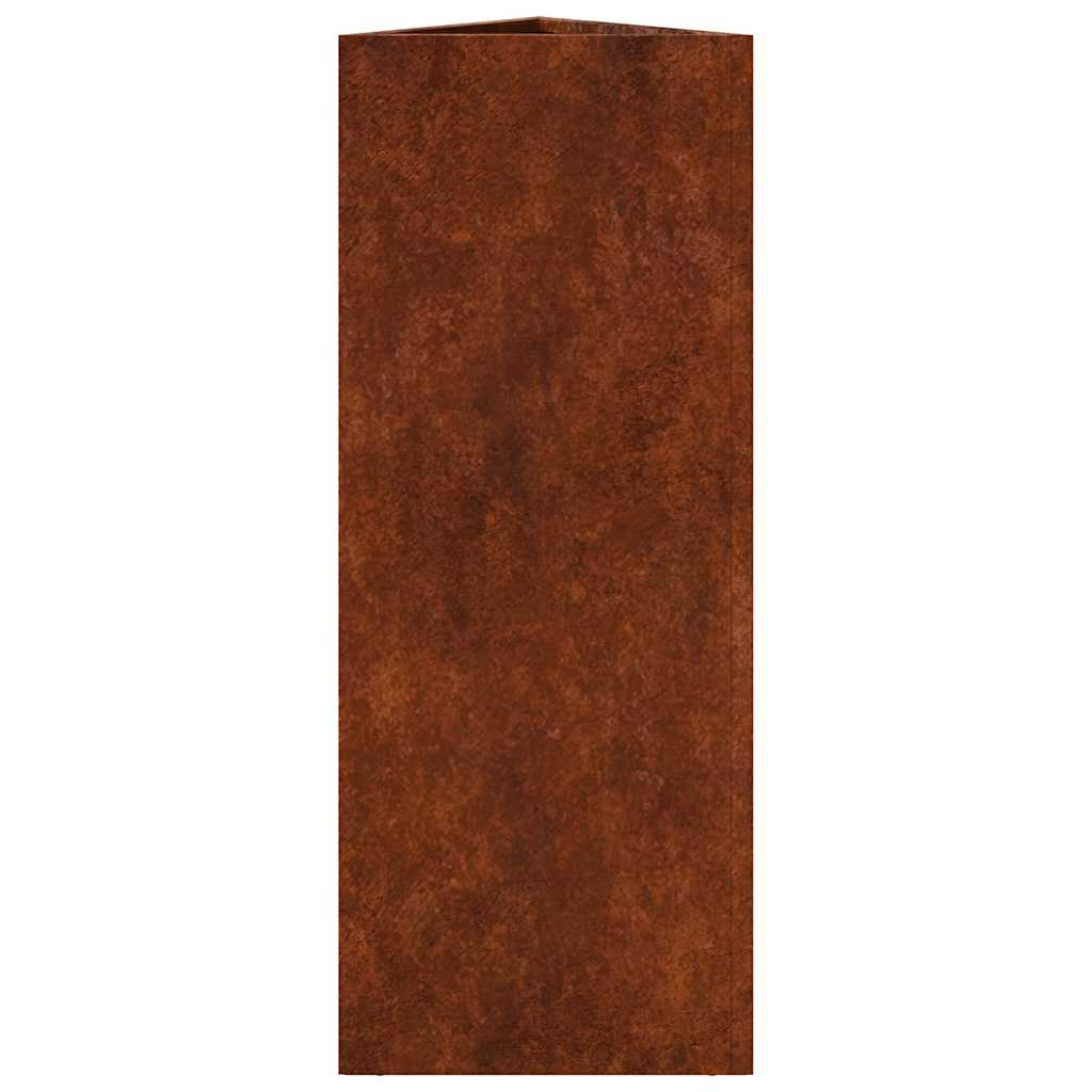 Fioriera da Giardino 30x26x75 cm in Acciaio Corten