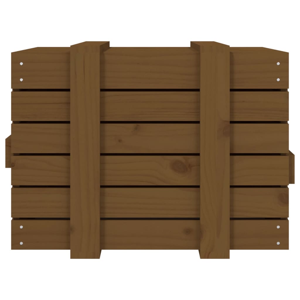 Contenitore Portaoggetti Ambra 58x40,5x42cm Legno Massello Pino