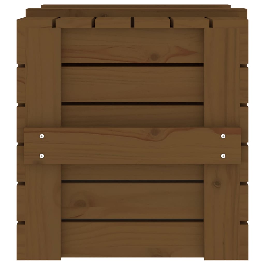 Contenitore Portaoggetti Ambra 58x40,5x42cm Legno Massello Pino