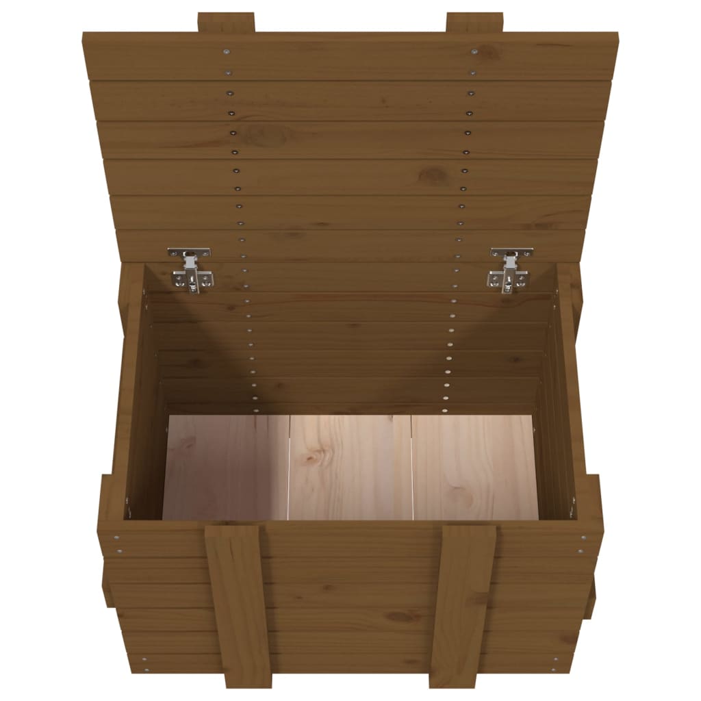Contenitore Portaoggetti Ambra 58x40,5x42cm Legno Massello Pino