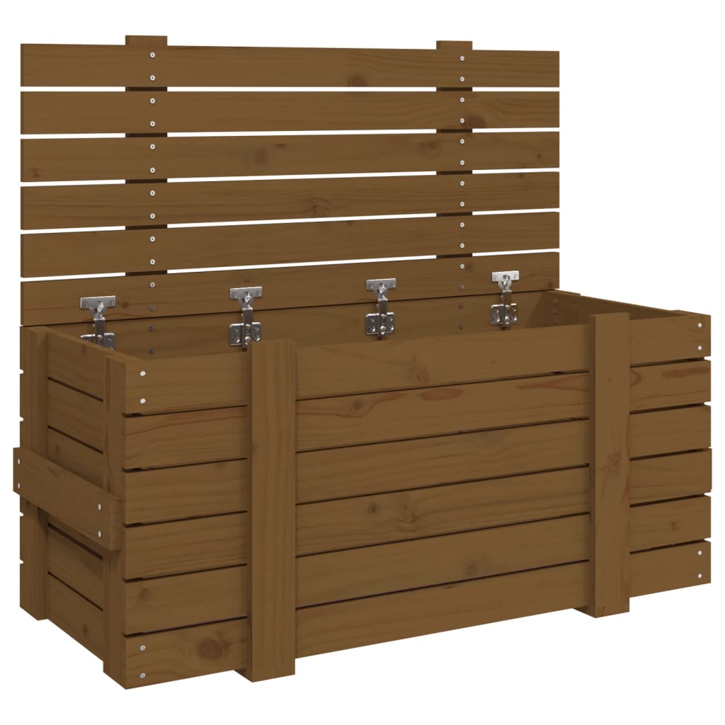 Contenitore Portaoggetti ambra 91x40,5x42cm Legno Massello Pino