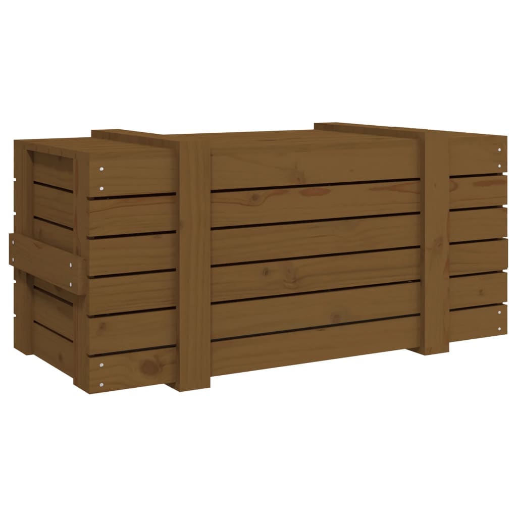 Contenitore Portaoggetti ambra 91x40,5x42cm Legno Massello Pino
