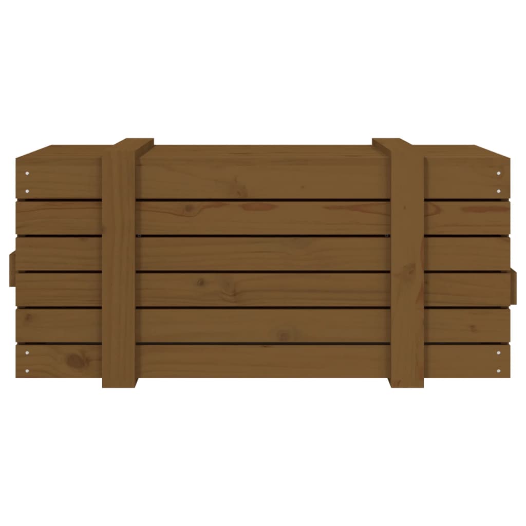 Contenitore Portaoggetti ambra 91x40,5x42cm Legno Massello Pino