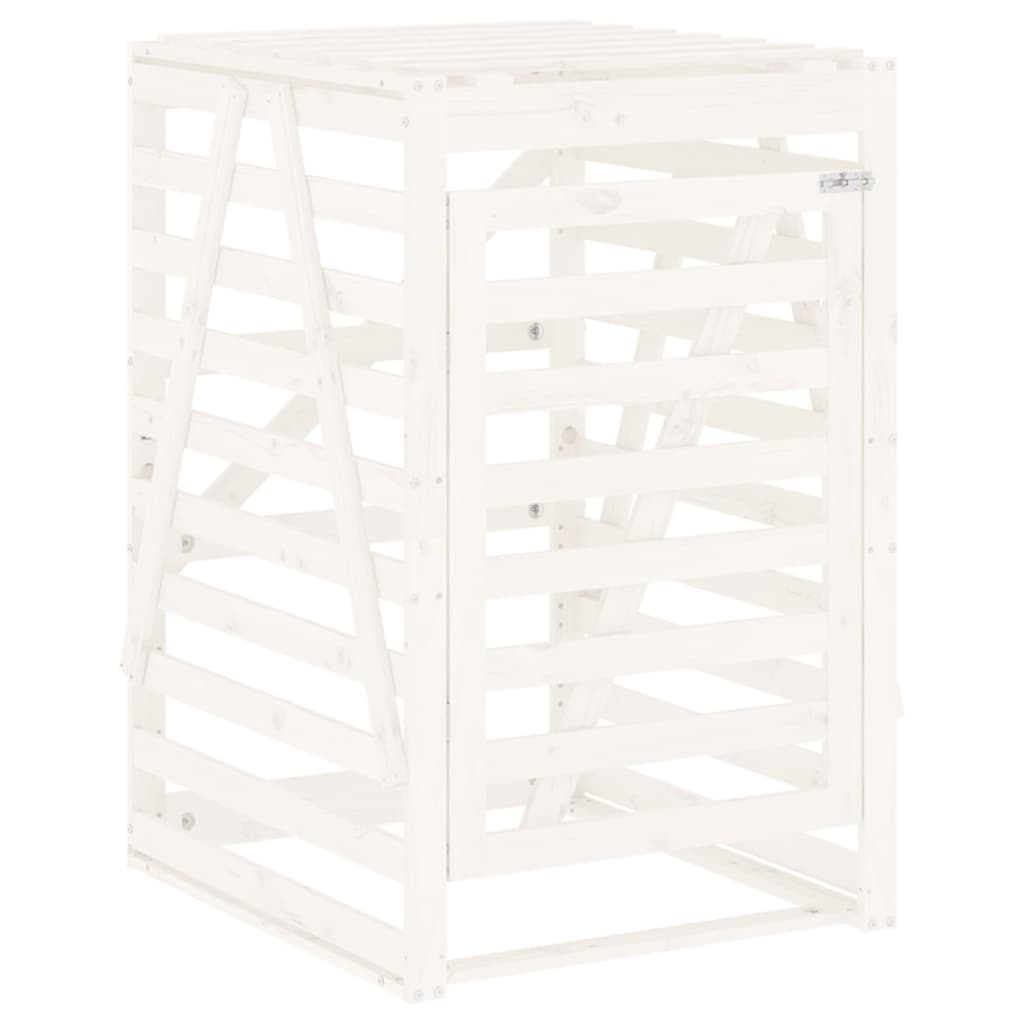 Copribidone Bianco 84x90x128,5 cm in Legno Massello di Pino
