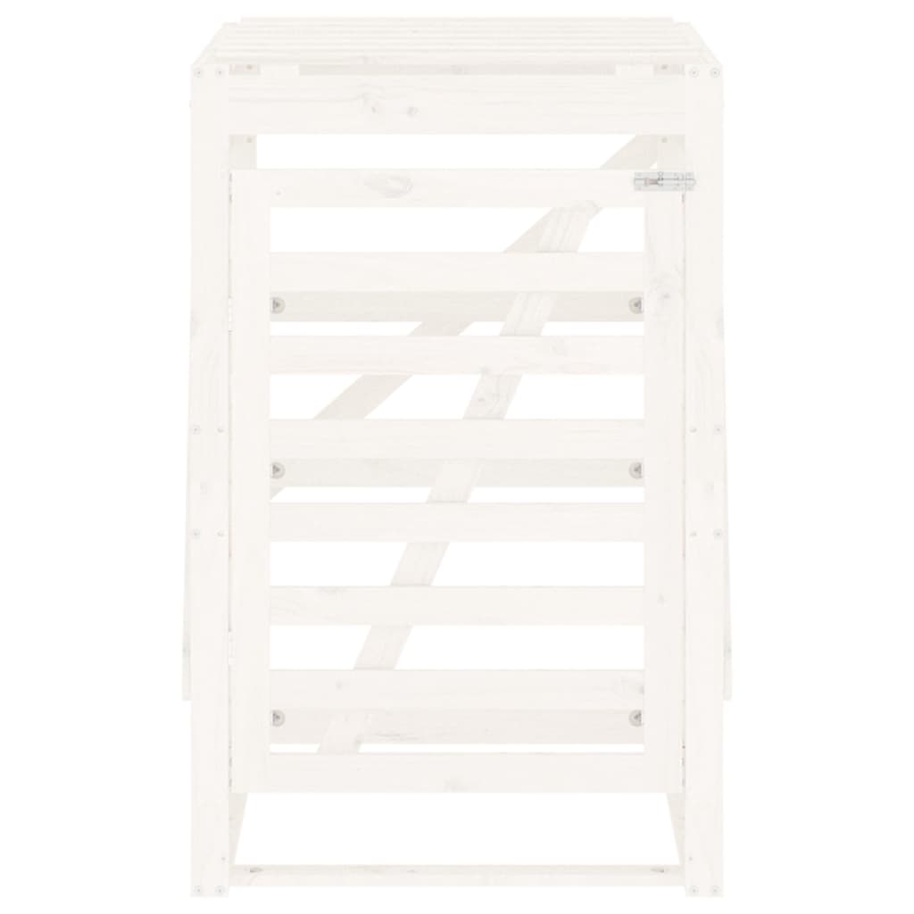 Copribidone Bianco 84x90x128,5 cm in Legno Massello di Pino