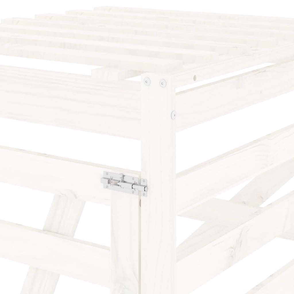 Estensione Copribidone Bianco in Legno Massello di Pino