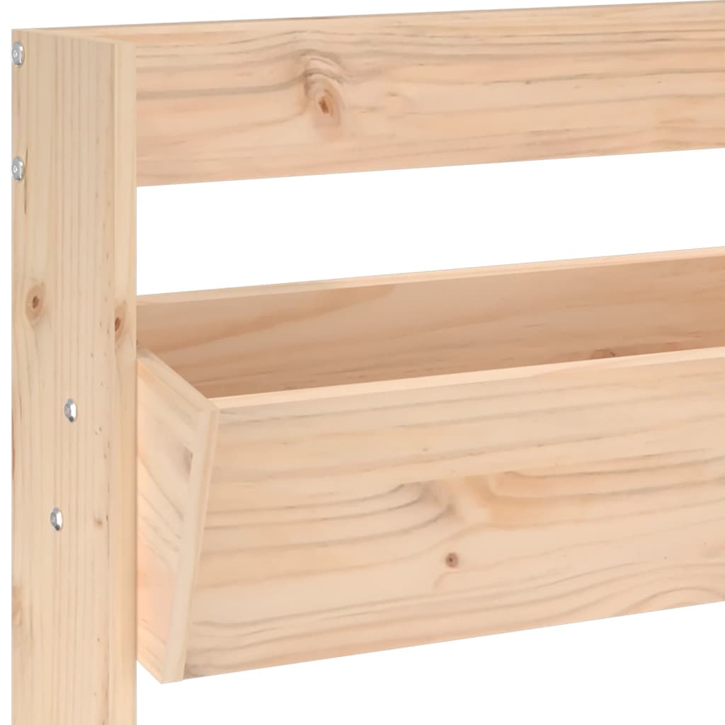 Fioriera a Muro 3 Ripiani 60x18,5x110cm Legno Massello di Pino