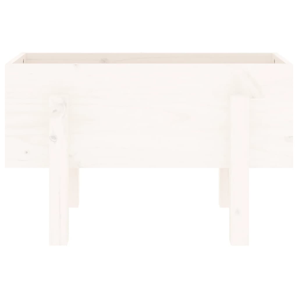 Fioriera da Giardino Bianca 62x30x38 cm Legno Massello di Pino