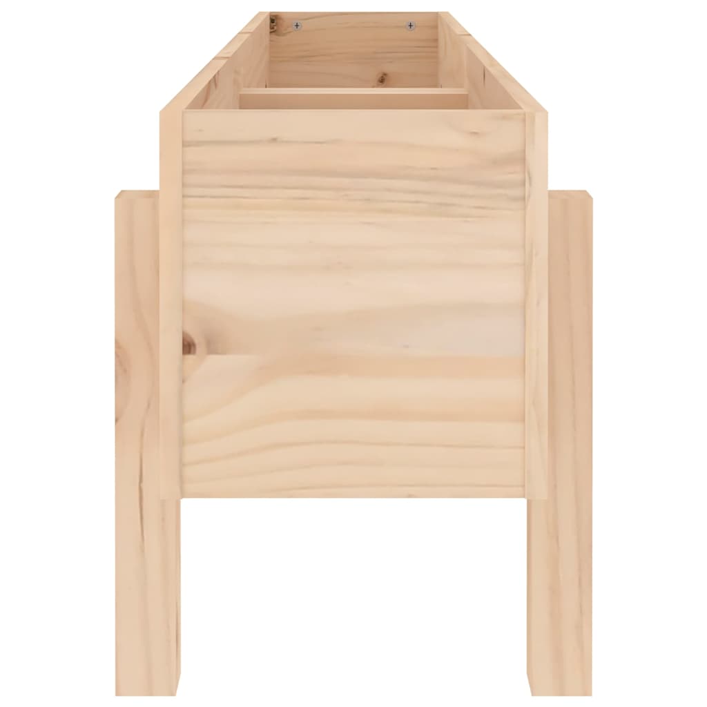 Fioriera Rialzata da Giardino 121x30x38 cm Legno Massello Pino