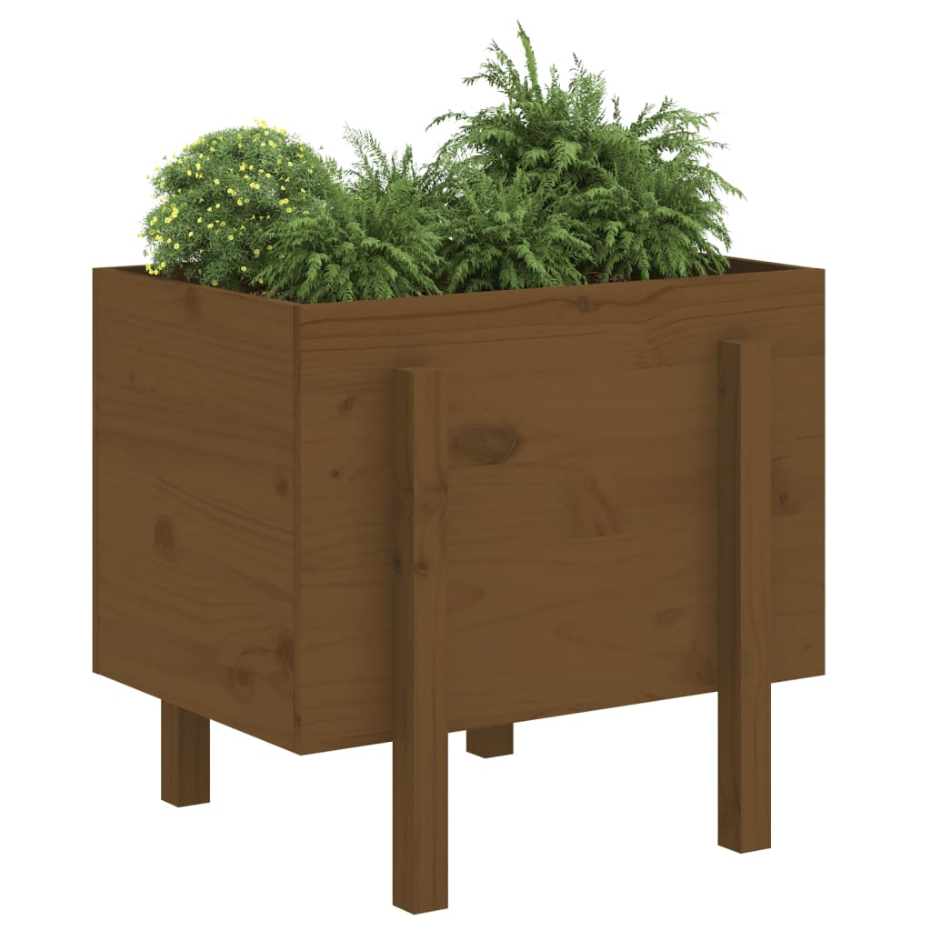 Fioriera da Giardino Ambra 62x50x57 cm Legno Massello di Pino