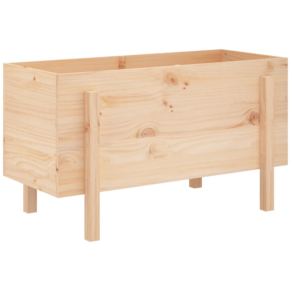 Fioriera Rialzata da Giardino 101x50x57 cm Legno Massello Pino
