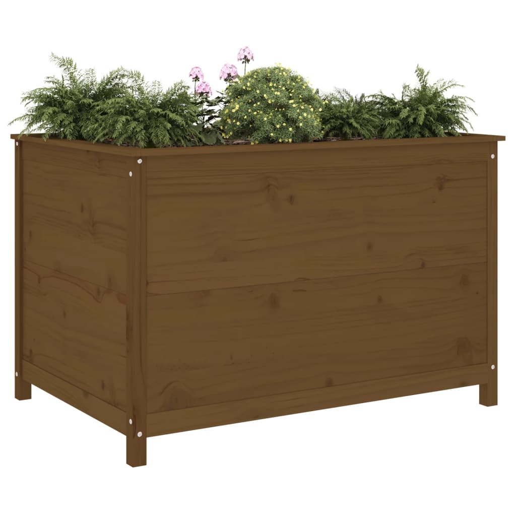 Fioriera Rialzata Giardino Ambra 119,5x82,5x78cm Massello Pino