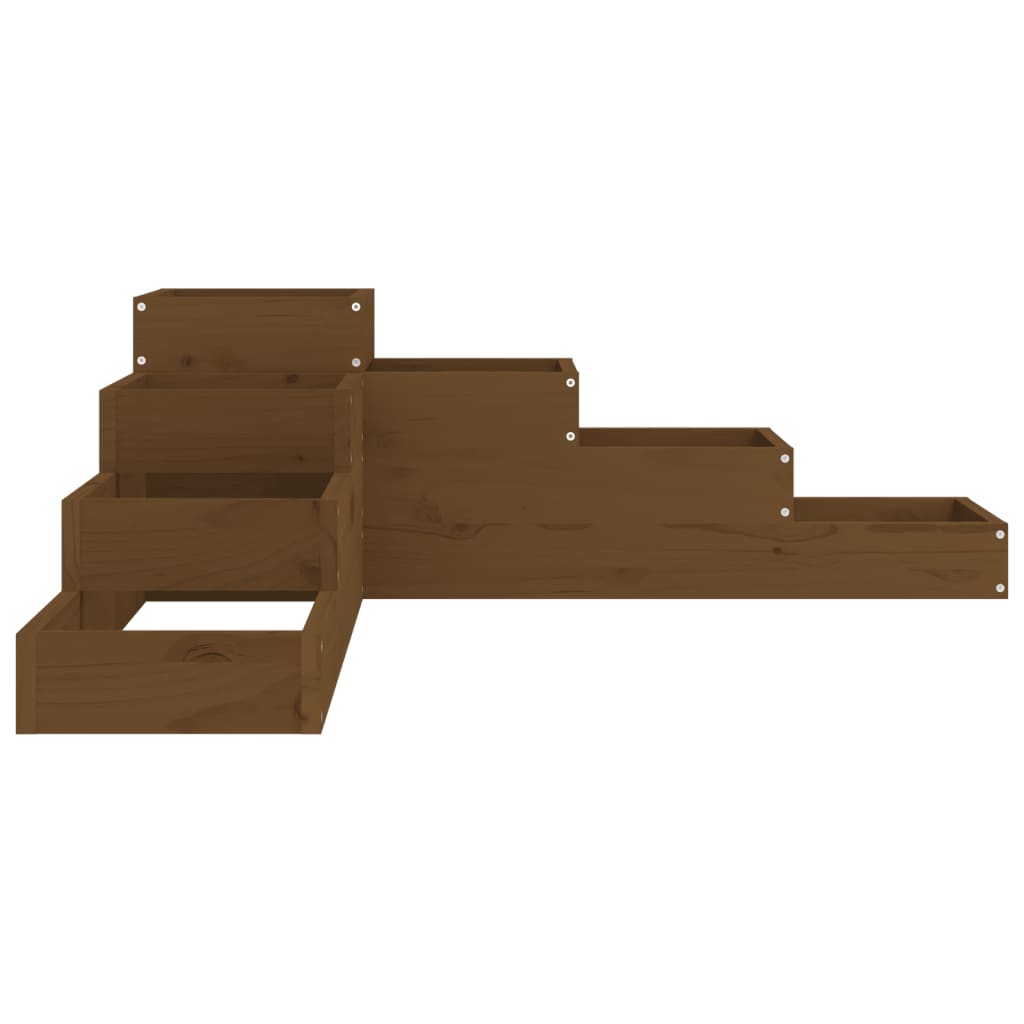 Fioriera Giardino 4 Ripiani Ambra 106x104,5x36cm Massello Pino