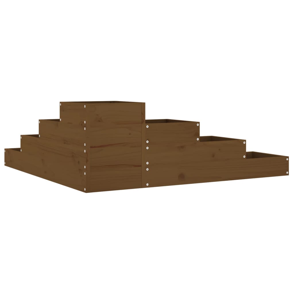 Fioriera Giardino 4 Ripiani Ambra 106x104,5x36cm Massello Pino